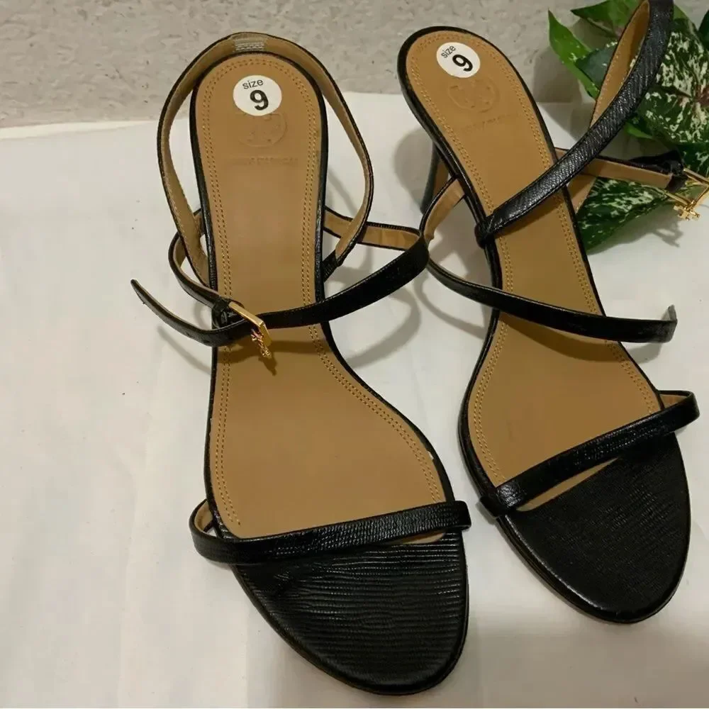 Tory Burch Penelope Pumps Heels Leather Slingback Sandals Shoes Size 9